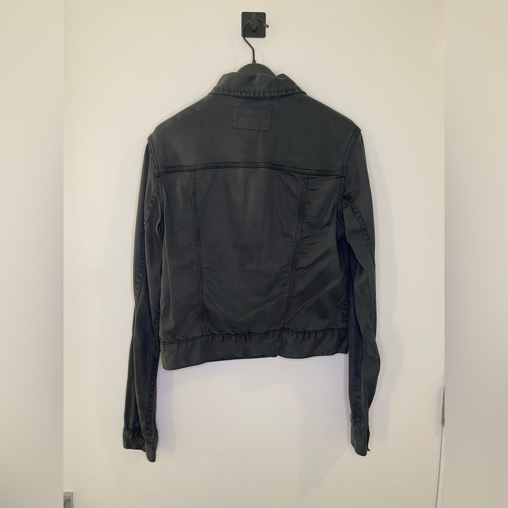 All Saints Women's Charcoal Classic  Jean Jacket - Picture 5 of 6